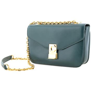 celine dark green medium c shoulder bag|celine leandre bag.